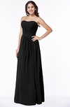 ColsBM Leslie Black Classic Strapless Sleeveless Zipper Floor Length Ribbon Plus Size Bridesmaid Dresses
