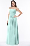 ColsBM Leslie Blue Glass Classic Strapless Sleeveless Zipper Floor Length Ribbon Plus Size Bridesmaid Dresses