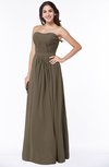 ColsBM Leslie Carafe Brown Classic Strapless Sleeveless Zipper Floor Length Ribbon Plus Size Bridesmaid Dresses