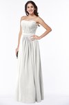 ColsBM Leslie Cloud White Classic Strapless Sleeveless Zipper Floor Length Ribbon Plus Size Bridesmaid Dresses