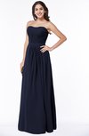 ColsBM Leslie Dark Sapphire Classic Strapless Sleeveless Zipper Floor Length Ribbon Plus Size Bridesmaid Dresses