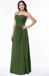 ColsBM Leslie Garden Green Classic Strapless Sleeveless Zipper Floor Length Ribbon Plus Size Bridesmaid Dresses