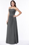ColsBM Leslie Grey Classic Strapless Sleeveless Zipper Floor Length Ribbon Plus Size Bridesmaid Dresses