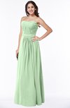 ColsBM Leslie Light Green Classic Strapless Sleeveless Zipper Floor Length Ribbon Plus Size Bridesmaid Dresses