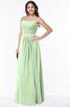ColsBM Leslie Pale Green Classic Strapless Sleeveless Zipper Floor Length Ribbon Plus Size Bridesmaid Dresses