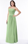ColsBM Leslie Sage Green Classic Strapless Sleeveless Zipper Floor Length Ribbon Plus Size Bridesmaid Dresses