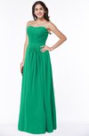 ColsBM Leslie Sea Green Classic Strapless Sleeveless Zipper Floor Length Ribbon Plus Size Bridesmaid Dresses