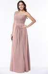 ColsBM Leslie Silver Pink Classic Strapless Sleeveless Zipper Floor Length Ribbon Plus Size Bridesmaid Dresses