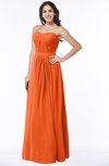 ColsBM Leslie Tangerine Classic Strapless Sleeveless Zipper Floor Length Ribbon Plus Size Bridesmaid Dresses