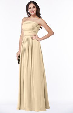 ColsBM Virginia Apricot Gelato Simple Sweetheart Sleeveless Chiffon Floor Length Ruching Plus Size Bridesmaid Dresses