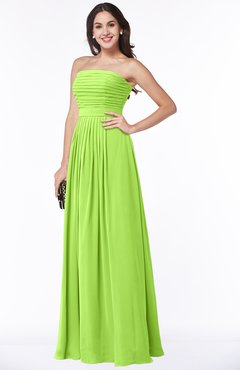 ColsBM Virginia Bright Green Simple Sweetheart Sleeveless Chiffon Floor Length Ruching Plus Size Bridesmaid Dresses