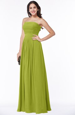 ColsBM Virginia Green Oasis Simple Sweetheart Sleeveless Chiffon Floor Length Ruching Plus Size Bridesmaid Dresses