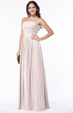 ColsBM Virginia Light Pink Simple Sweetheart Sleeveless Chiffon Floor Length Ruching Plus Size Bridesmaid Dresses
