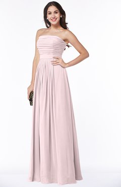 ColsBM Virginia Petal Pink Simple Sweetheart Sleeveless Chiffon Floor Length Ruching Plus Size Bridesmaid Dresses