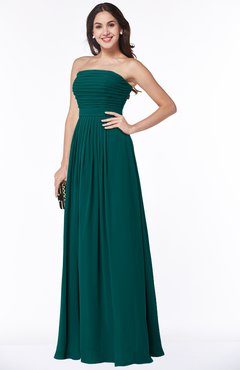 ColsBM Virginia Shaded Spruce Simple Sweetheart Sleeveless Chiffon Floor Length Ruching Plus Size Bridesmaid Dresses