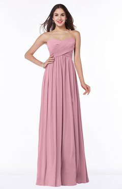 ColsBM Leyla Light Coral Modern A-line Sleeveless Zipper Chiffon Plus Size Bridesmaid Dresses