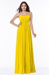 ColsBM Leyla Yellow Modern A-line Sleeveless Zipper Chiffon Plus Size Bridesmaid Dresses
