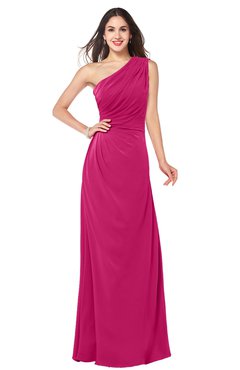 ColsBM Samantha Beetroot Purple Vintage A-line Asymmetric Neckline Sleeveless Half Backless Draped Plus Size Bridesmaid Dresses