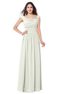ColsBM Tatiana Cream Antique A-line V-neck Sleeveless Pleated Plus Size Bridesmaid Dresses