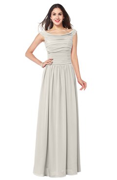 ColsBM Tatiana Off White Antique A-line V-neck Sleeveless Pleated Plus Size Bridesmaid Dresses