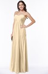 ColsBM Crystal Apricot Gelato Plain Empire Sleeveless Chiffon Ruching Plus Size Bridesmaid Dresses