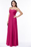 ColsBM Crystal Beetroot Purple Plain Empire Sleeveless Chiffon Ruching Plus Size Bridesmaid Dresses