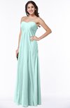 ColsBM Crystal Blue Glass Plain Empire Sleeveless Chiffon Ruching Plus Size Bridesmaid Dresses