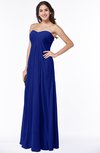 ColsBM Crystal Electric Blue Plain Empire Sleeveless Chiffon Ruching Plus Size Bridesmaid Dresses