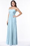 ColsBM Crystal Ice Blue Plain Empire Sleeveless Chiffon Ruching Plus Size Bridesmaid Dresses