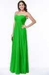 ColsBM Crystal Jasmine Green Plain Empire Sleeveless Chiffon Ruching Plus Size Bridesmaid Dresses