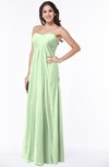 ColsBM Crystal Pale Green Plain Empire Sleeveless Chiffon Ruching Plus Size Bridesmaid Dresses