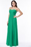 ColsBM Crystal Sea Green Plain Empire Sleeveless Chiffon Ruching Plus Size Bridesmaid Dresses
