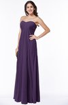 ColsBM Crystal Violet Plain Empire Sleeveless Chiffon Ruching Plus Size Bridesmaid Dresses