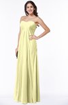 ColsBM Crystal Wax Yellow Plain Empire Sleeveless Chiffon Ruching Plus Size Bridesmaid Dresses