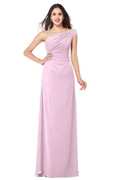 ColsBM Molly Baby Pink Plain A-line Sleeveless Half Backless Floor Length Plus Size Bridesmaid Dresses