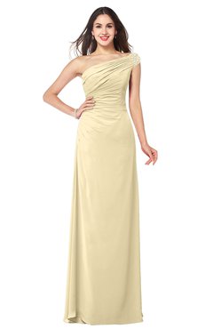 ColsBM Molly Cornhusk Plain A-line Sleeveless Half Backless Floor Length Plus Size Bridesmaid Dresses
