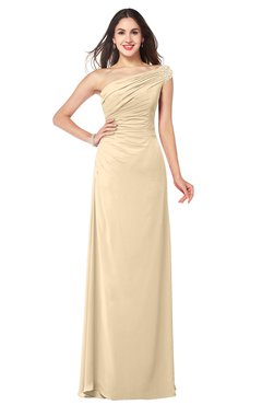 ColsBM Molly Marzipan Plain A-line Sleeveless Half Backless Floor Length Plus Size Bridesmaid Dresses
