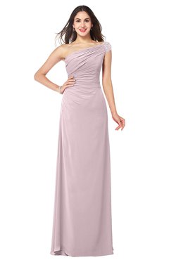 ColsBM Molly Pale Lilac Plain A-line Sleeveless Half Backless Floor Length Plus Size Bridesmaid Dresses