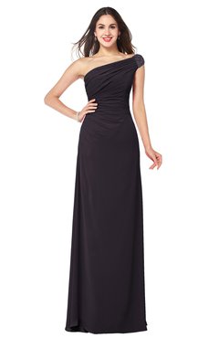 ColsBM Molly Perfect Plum Plain A-line Sleeveless Half Backless Floor Length Plus Size Bridesmaid Dresses