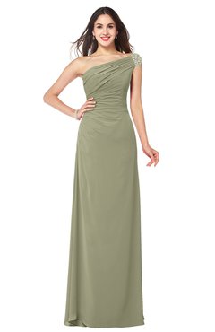 ColsBM Molly Sponge Plain A-line Sleeveless Half Backless Floor Length Plus Size Bridesmaid Dresses