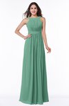 ColsBM Alicia Beryl Green Glamorous A-line Thick Straps Sleeveless Chiffon Sash Plus Size Bridesmaid Dresses