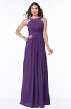 ColsBM Alicia Dark Purple Glamorous A-line Thick Straps Sleeveless Chiffon Sash Plus Size Bridesmaid Dresses