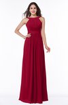 ColsBM Alicia Dark Red Glamorous A-line Thick Straps Sleeveless Chiffon Sash Plus Size Bridesmaid Dresses