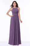 ColsBM Alicia Eggplant Glamorous A-line Thick Straps Sleeveless Chiffon Sash Plus Size Bridesmaid Dresses