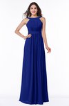 ColsBM Alicia Spectrum Blue Glamorous A-line Thick Straps Sleeveless Chiffon Sash Plus Size Bridesmaid Dresses