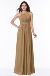 ColsBM Alicia Indian Tan Glamorous A-line Thick Straps Sleeveless Chiffon Sash Plus Size Bridesmaid Dresses