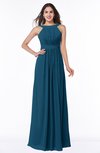 ColsBM Alicia Moroccan Blue Glamorous A-line Thick Straps Sleeveless Chiffon Sash Plus Size Bridesmaid Dresses