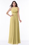 ColsBM Alicia New Wheat Glamorous A-line Thick Straps Sleeveless Chiffon Sash Plus Size Bridesmaid Dresses