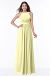 ColsBM Alicia Wax Yellow Glamorous A-line Thick Straps Sleeveless Chiffon Sash Plus Size Bridesmaid Dresses