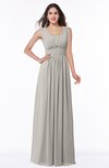 ColsBM Patricia Ashes Of Roses Plain Zipper Chiffon Floor Length Ruching Plus Size Bridesmaid Dresses